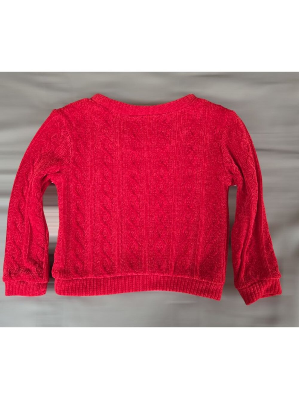 Wonder Nation Red Girls Chenille Knit Sweater Size 3T- NWT - Picture 2 of 5